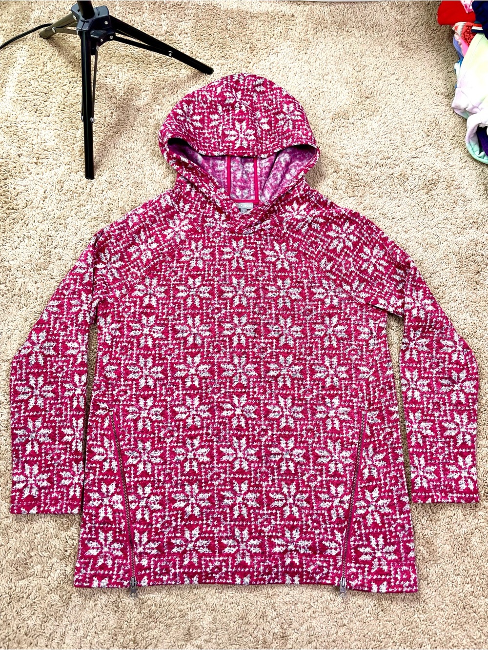 Talbots Fleece Red Selburose Hoodie
